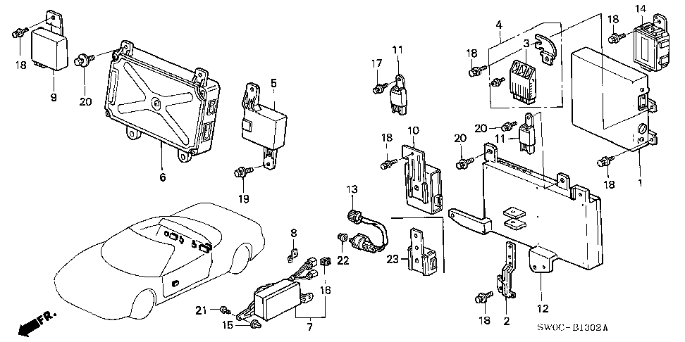 37820-PR7-A63 - CONTROL MODULE, ENGINE