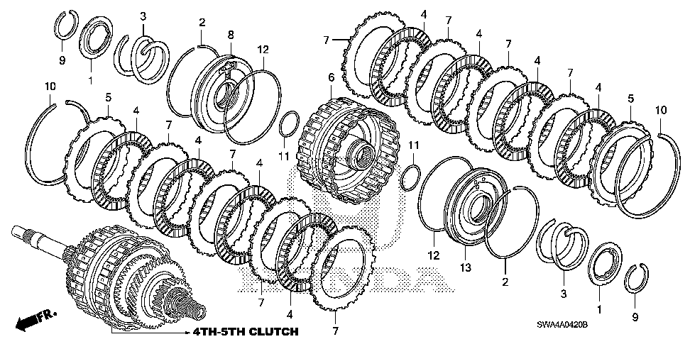 22588-RZH-003 - PLATE, CLUTCH END (8) (2.8MM)