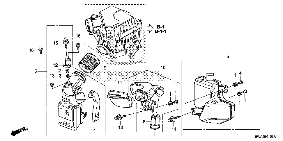 17251-REZ-A00 - TUBE, AIR CLEANER CONNECTING