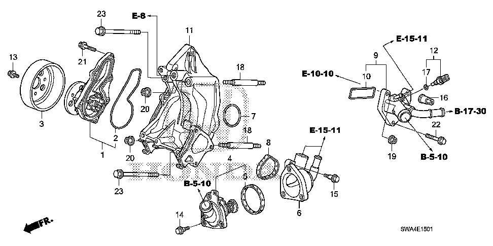 19224-R40-A01 - PULLEY, WATER PUMP