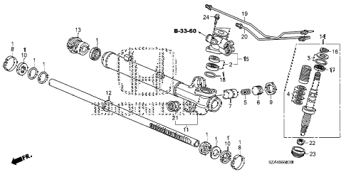 2015 pilot EX-L(4WD/LEA/NAVI) 5 DOOR 5AT P.S. GEAR BOX COMPONENTS diagram 2015 pilot EX-L(4WD/LEA/NAVI) 5 DOOR 5AT P.S. GEAR BOX COMPONENTS diagram