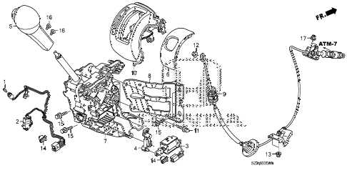 Honda online store : 2011 pilot select lever parts