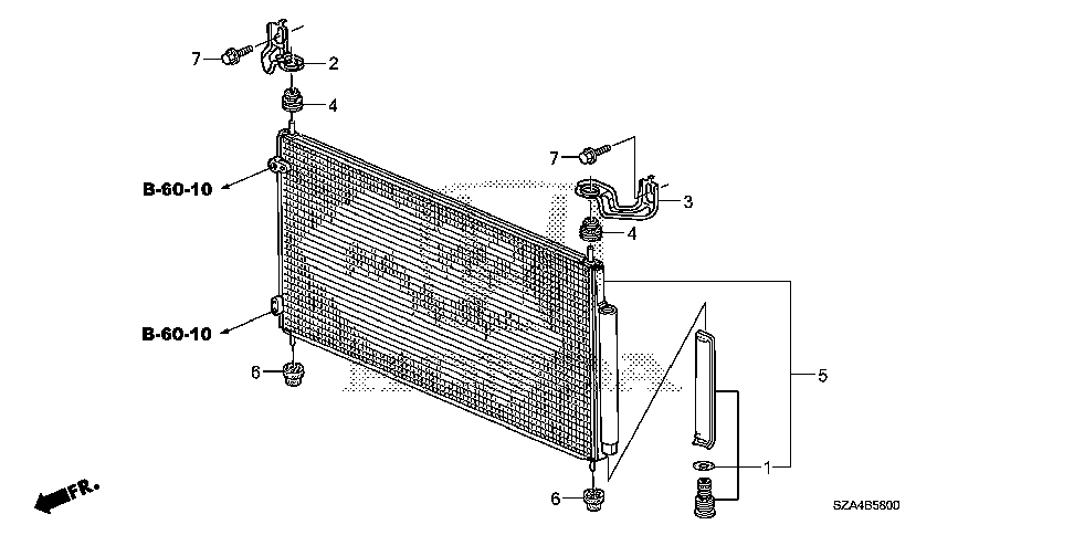 80105-STX-A00 - BRACKET, R. CONDENSER (UPPER)