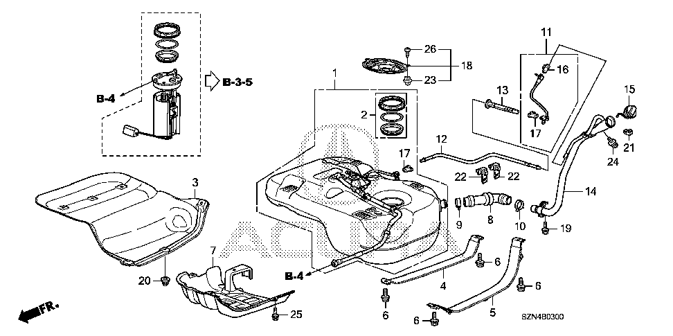 17521-STX-A00 - BAND, R. FUEL TANK MOUNTING