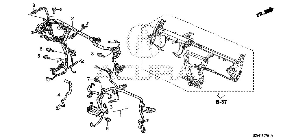 32117-SZN-A11 - WIRE HARNESS, INSTRUMENT