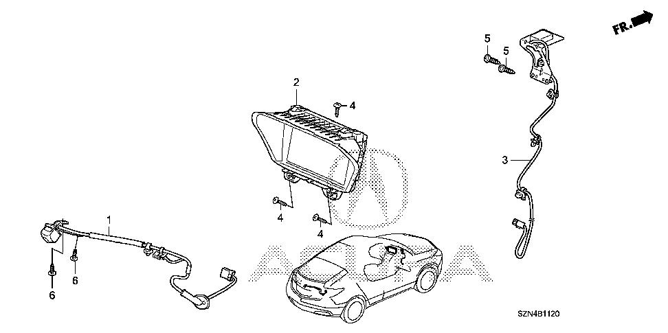 39530-SZN-A13 - CAMERA ASSY., REARVIEW