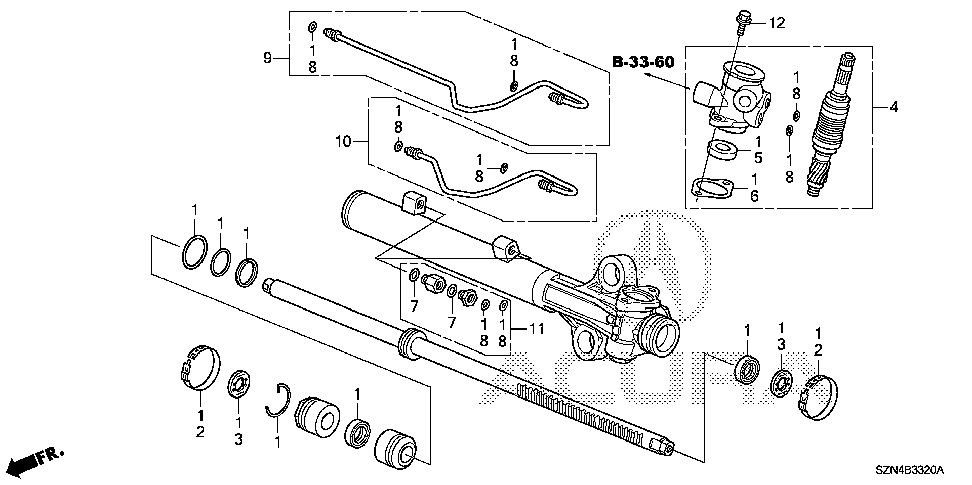 06531-SZN-A51 - SEAL KIT A, POWER STEERING