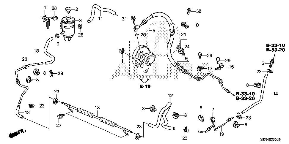 19513-REA-Z01 - CLAMP, WATER HOSE