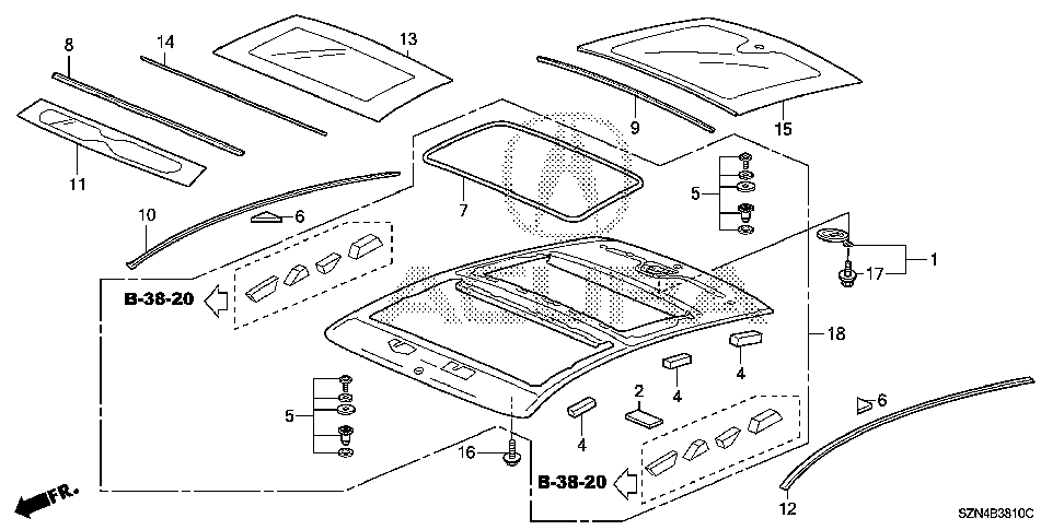 70109-SZN-A01 - PAD, MOVING GLASS