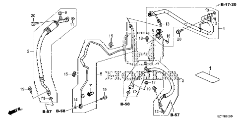 Genuine Honda 80320-SZT-G01 Air Conditioner Pipe