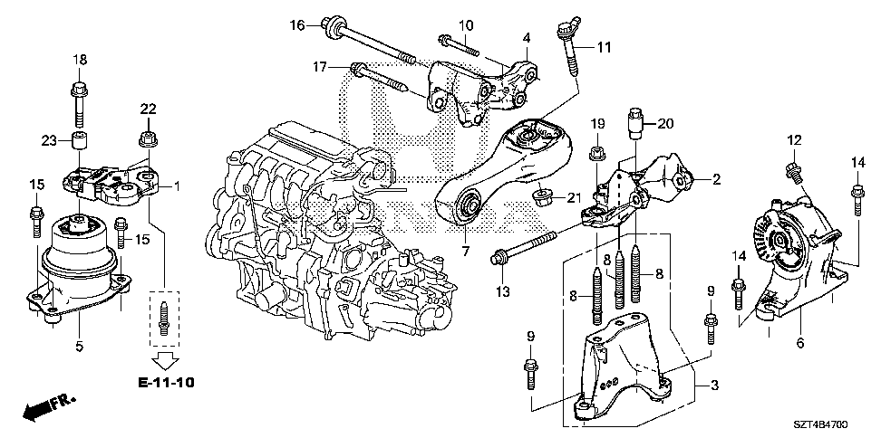 50620-SZT-003 - BRACKET, ENGINE SIDE MOUNTING