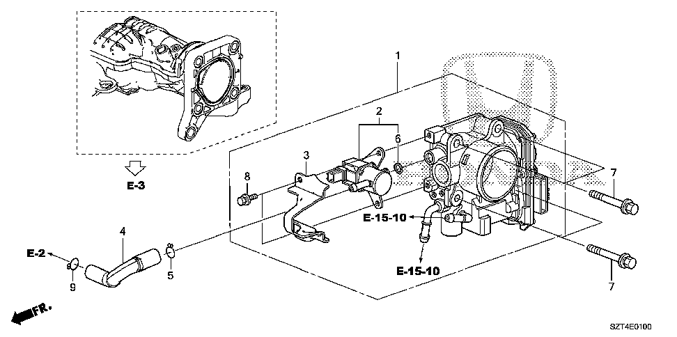 16400-RTW-003 - THROTTLE BODY, ELECTRONIC CONTROL (GME5A)