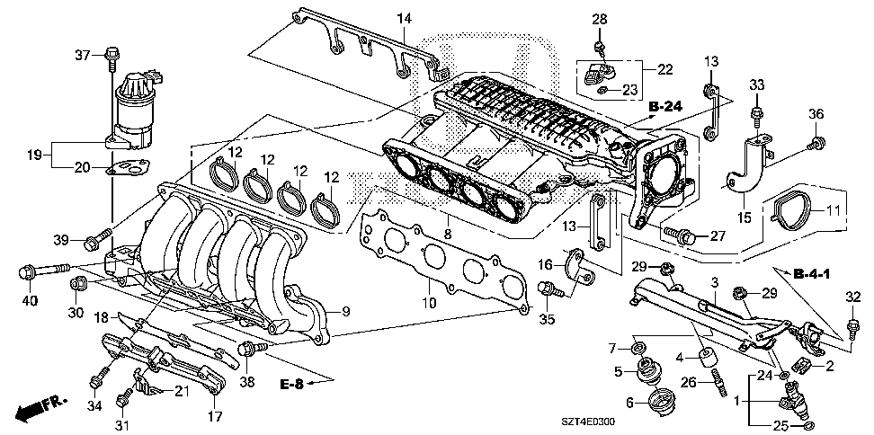 16450-RTW-A01 - INJECTOR ASSY., FUEL