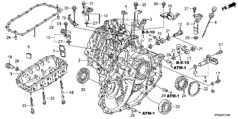 2015 cr-z EX 3 DOOR CVT AT TRANSMISSION CASE diagram 2015 cr-z EX 3 DOOR CVT AT TRANSMISSION CASE diagram
