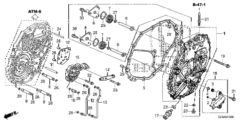 2015 cr-z EX 3 DOOR CVT AT LEFT SIDE COVER diagram 2015 cr-z EX 3 DOOR CVT AT LEFT SIDE COVER diagram