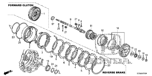 2015 cr-z EX 3 DOOR CVT AT INPUT SHAFT - FORWARD CLUTCH diagram 2015 cr-z EX 3 DOOR CVT AT INPUT SHAFT - FORWARD CLUTCH diagram