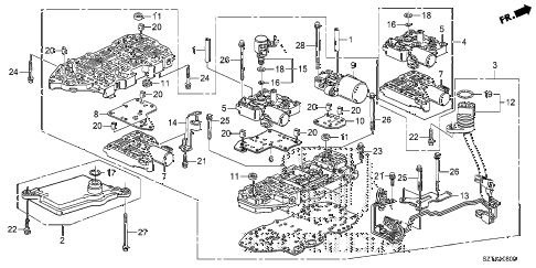 2015 cr-z EX 3 DOOR CVT AT VALVE BODY diagram 2015 cr-z EX 3 DOOR CVT AT VALVE BODY diagram