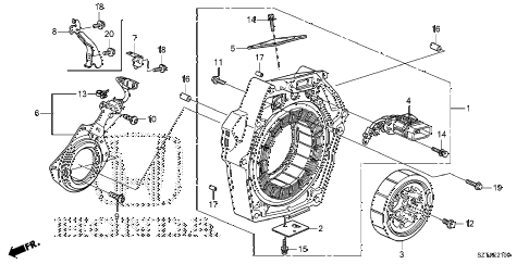 2015 cr&#45;z EX 3 DOOR CVT IMA MOTOR diagram