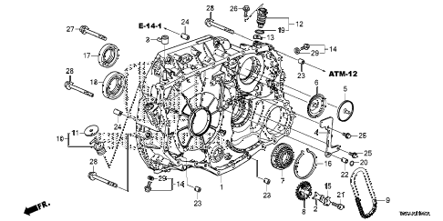 Honda online store : 2015 crv at torque converter case ...