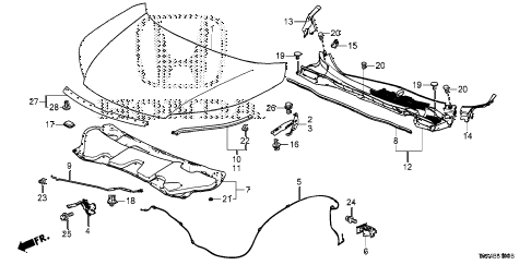 Honda online store : 2014 crv engine hood parts