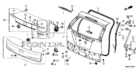 Honda Cr-v Body Parts Diagram