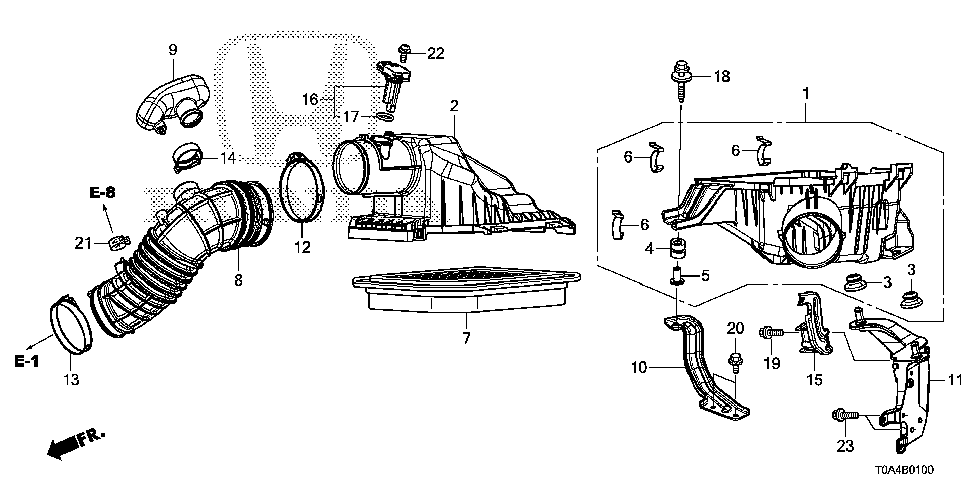 17228-R5A-A00 - TUBE, AIR FLOW