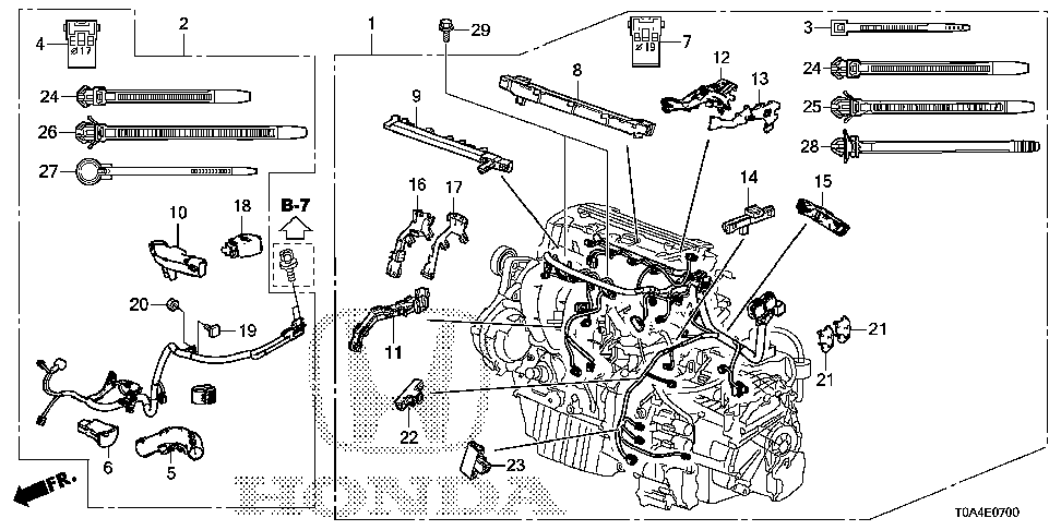 91501-R5A-300 - COVER, ENGINE CONTROL MODULE CONNECTOR