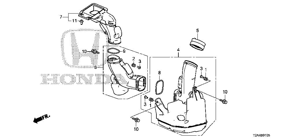 17251-5A2-A00 - TUBE, AIR CLEANER CONNECTING