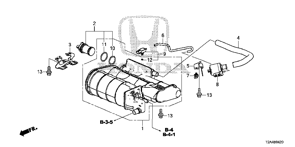 17358-T2A-A01 - BRACKET, CANISTER