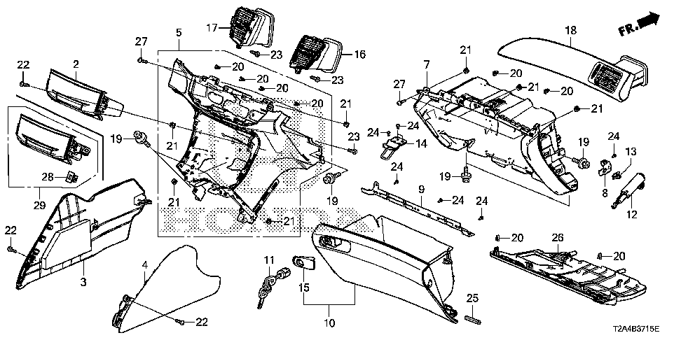 77346-T2F-A01 - COVER, PASSENGER (LOWER)
