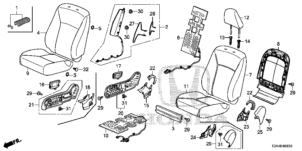 81137-T2G-A01 - PAD, R. FR. SEAT CUSHION