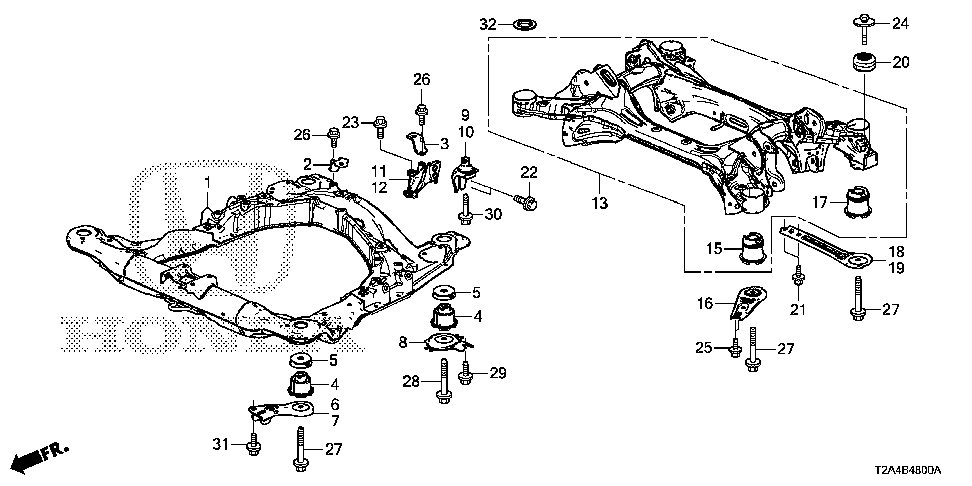 50290-T2F-A01 - BRACKET, R. MIDDLE MOUNTING