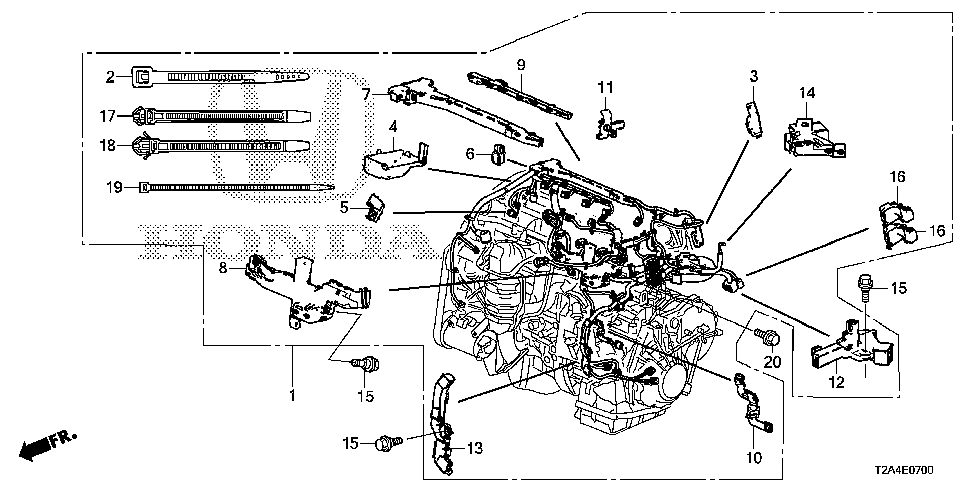 32138-5A2-A00 - HOLDER, ENGINE WIRE HARNESS