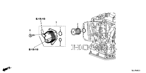 Honda online store : 2013 accord at atf warmer (cvt) parts