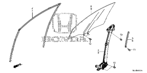 2014 accord EX-LV6 2 DOOR 6AT FRONT DOOR GLASS - REGULATOR diagram 2014 accord EX-LV6 2 DOOR 6AT FRONT DOOR GLASS - REGULATOR diagram