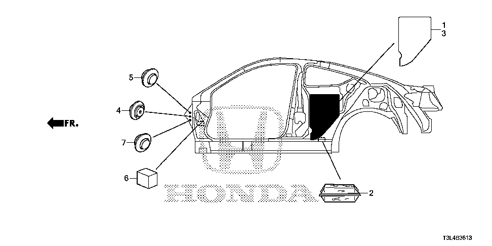 74514-T3L-A00 - SEAL, R. QUARTER HOLE