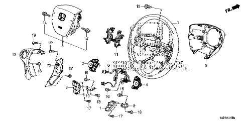 Honda online store : 2014 accord steering wheel (srs) parts