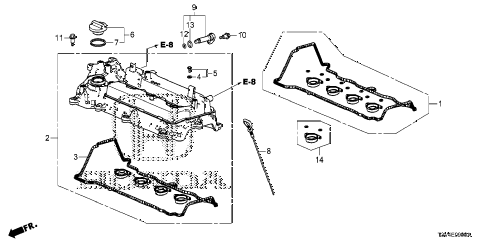 Honda online store : 2014 accord cylinder head cover parts