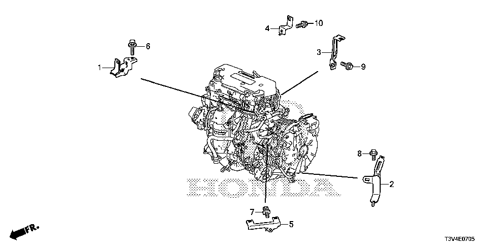 32744-RFG-W00 - STAY, ENGINE HARNESS (D)