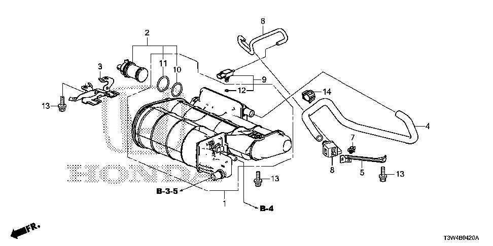 17358-T3W-A00 - BRACKET, CANISTER