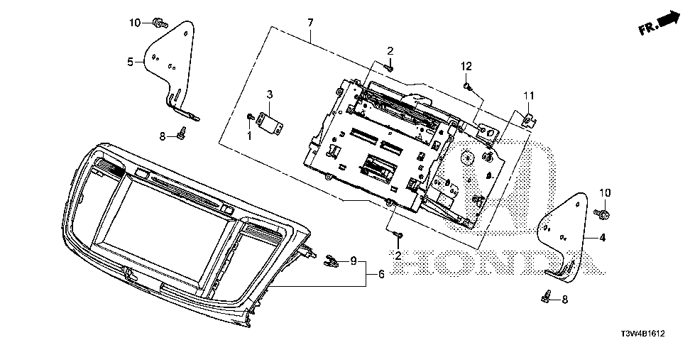 39171-T3W-A71 - AUDIO UNIT ASSY., BASE (CLARION)