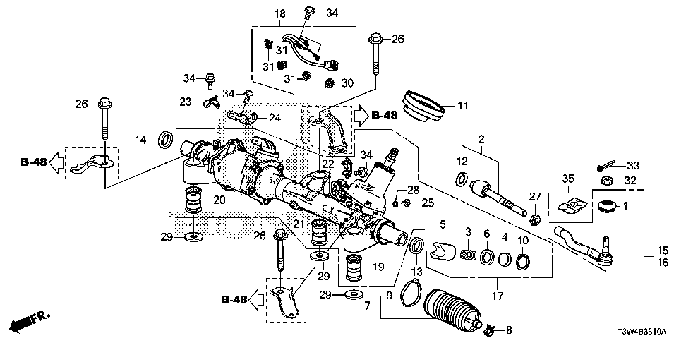 53601-T3Z-A01 - BOX SUB, POWER STEERING GEAR