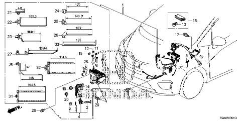 Honda online store : 2016 fit wire harness (2) parts