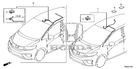 Honda online store : 2015 fit wire harness (5) parts