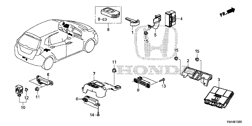 72147-T7S-A01 - FOB ASSY., ENTRY KEY