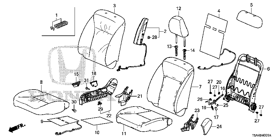 81235-T5R-A01 - SPRING, RECLINING LEVER