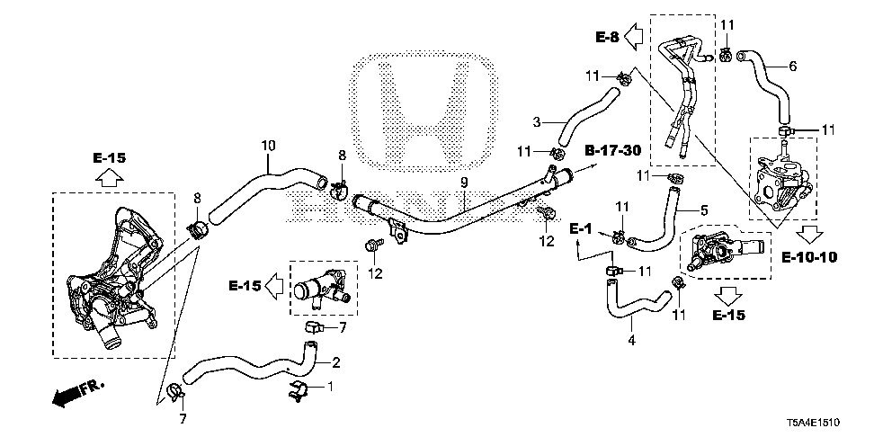 19560-5R0-000 - PIPE, HEATER