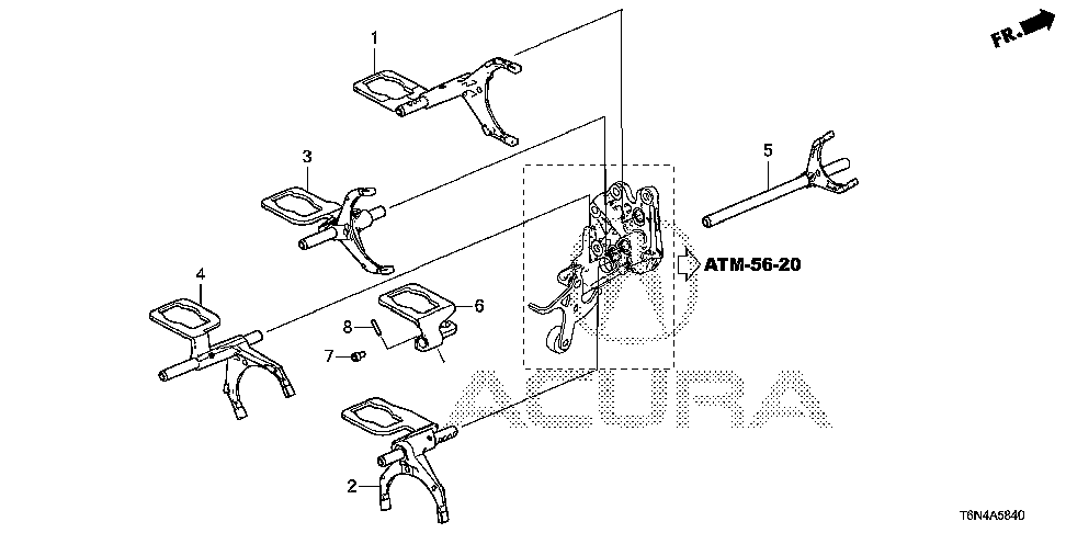 24293-58H-A00 - RAIL, PARKING-REVERSE SHIFT