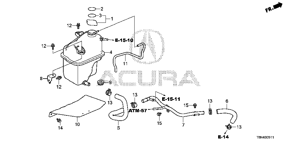 19108-58G-A00 - PIPE, EXPANSION TANK OUTLET