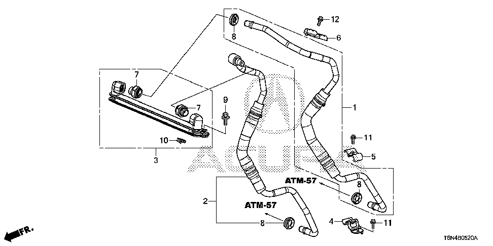 25500-58H-003 - COOLER ASSY. (ATF) (TOYO)